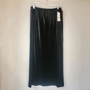 Brand New Velvety Black Maxi Skirt